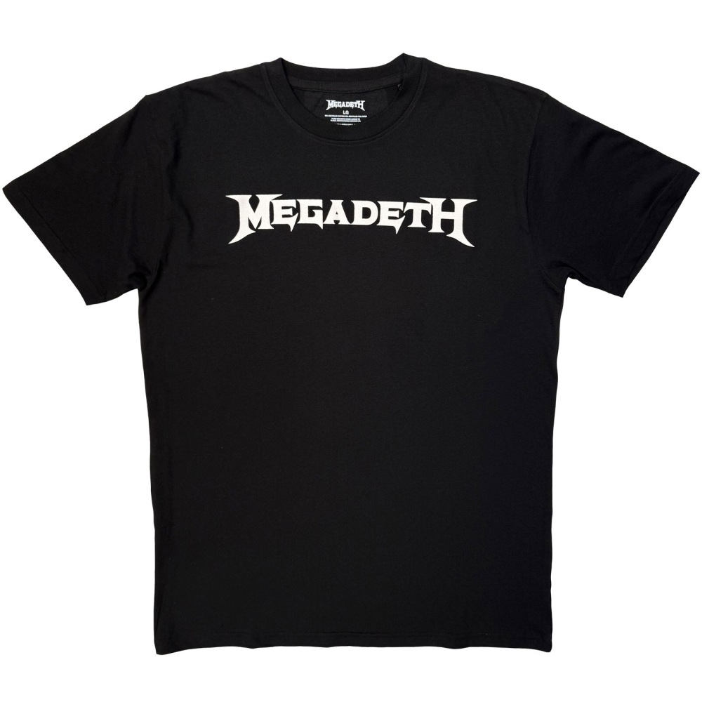 Megadeth - Logo Mono Heren Tshirt - Zwart/Wit